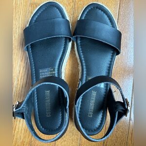 CUSHIONAIRE Women's 10 Melissa Espadrille Wedge Sandal